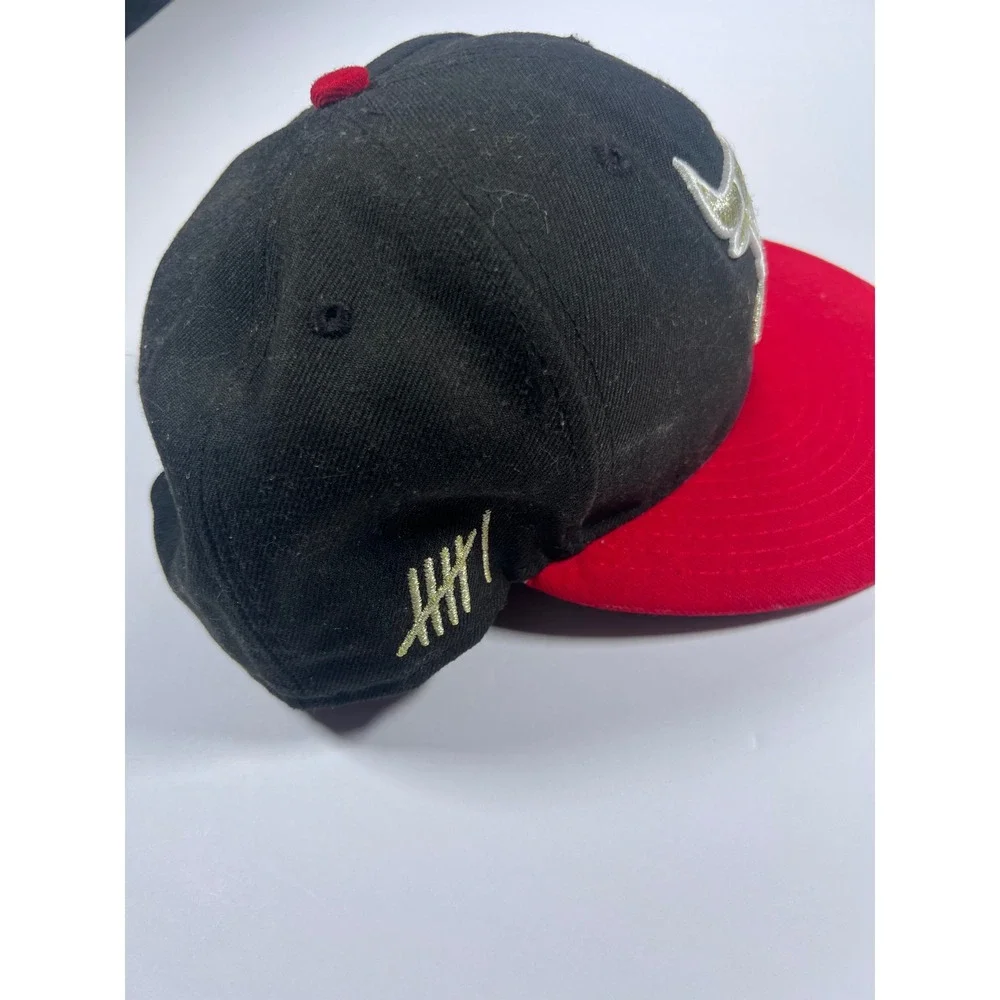 New Era Chicago Bulls Snapback Hat Mens M/L Black Red 1991 Champions 9FIFTY NBA